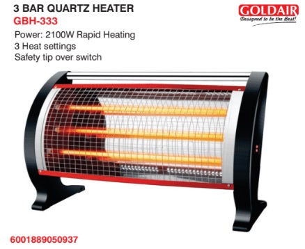 Goldair 3 bar quartz heater