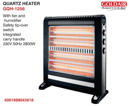 Goldair quartz heater GQH-1256