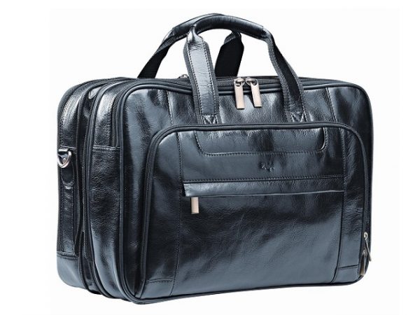 Nevada Executive Computer Bag - Vitello Leather - black (66960)