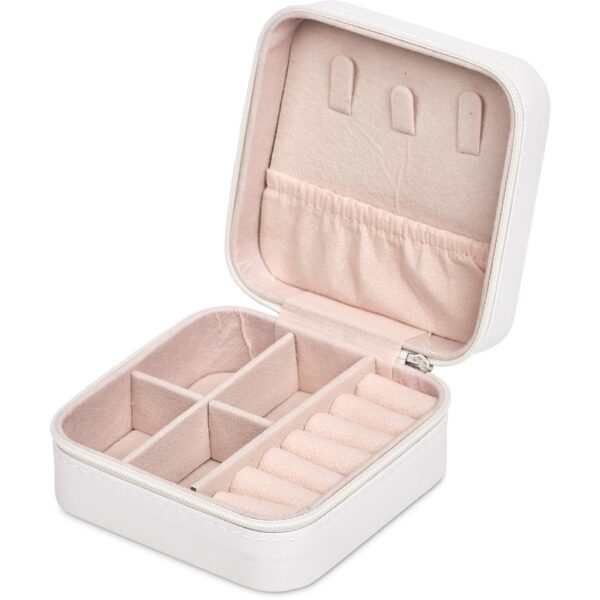 Eva and Elm Crystal Travel Jewellery Box - cream (EE-162)