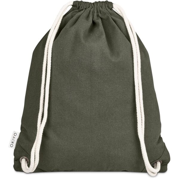 Okiyo Kinchaku Recycled Canvas Drawstring Bag - military green (OK-472)