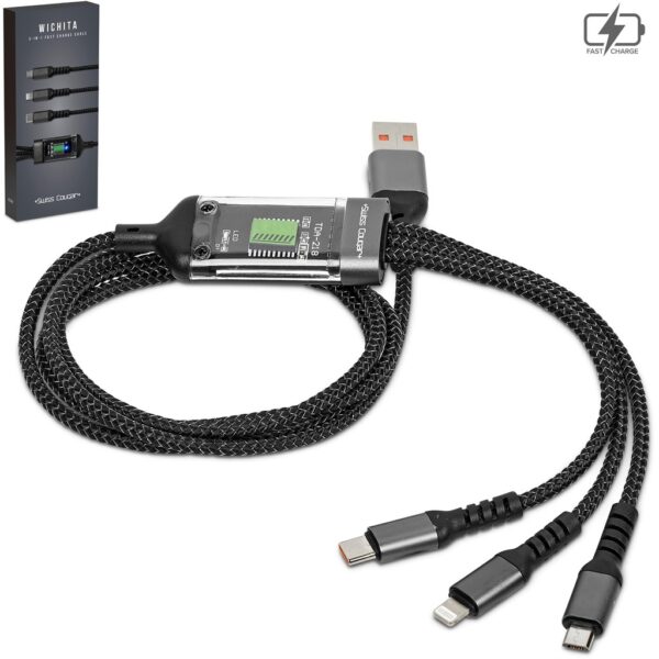 Swiss Cougar Wichita 3-in-1 Fast Charge Cable (SC-489)